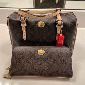 Coach handbag and wallet
